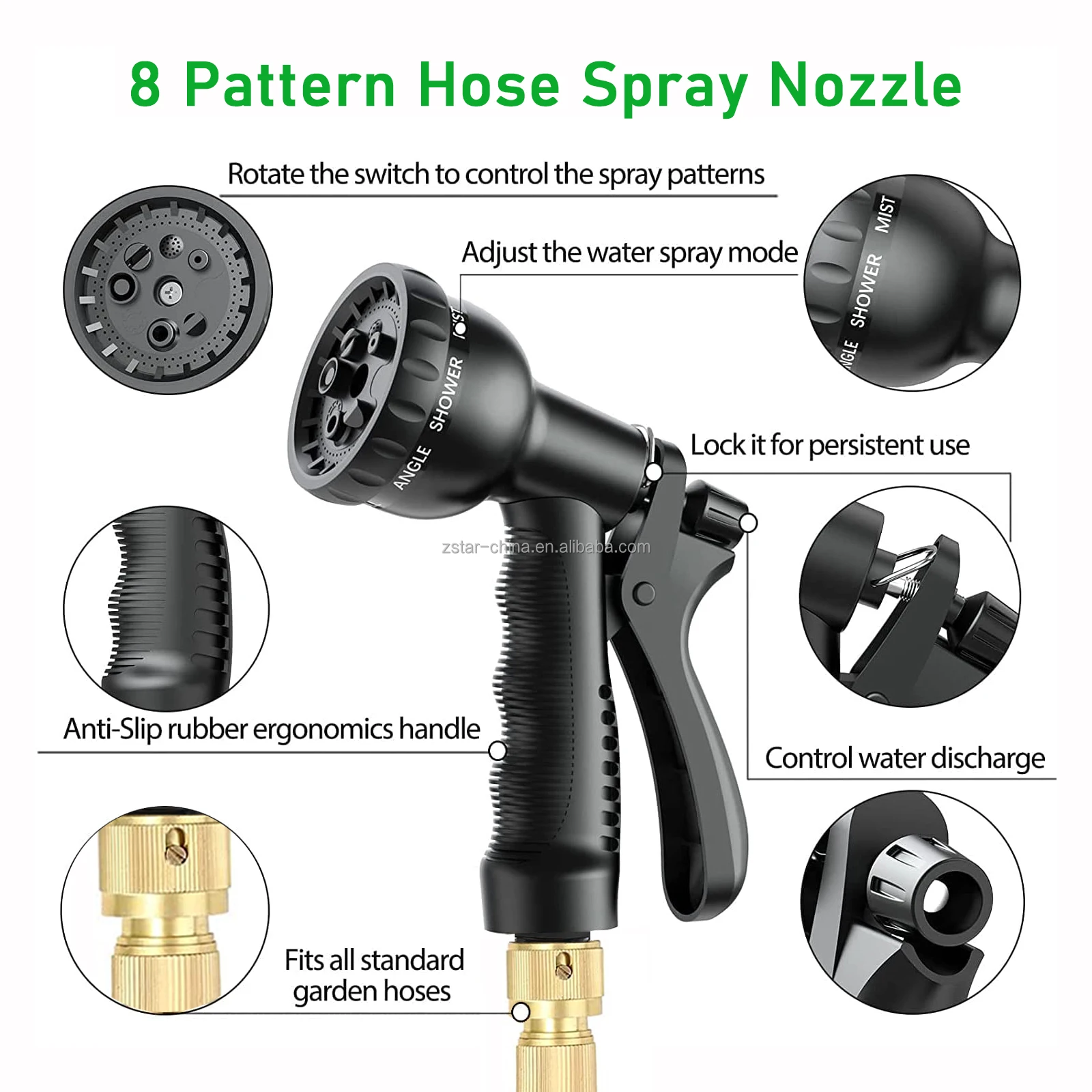 2023 Cheap Garden Hose Pipe Expandable Garden Hoses 8 Pattern Water