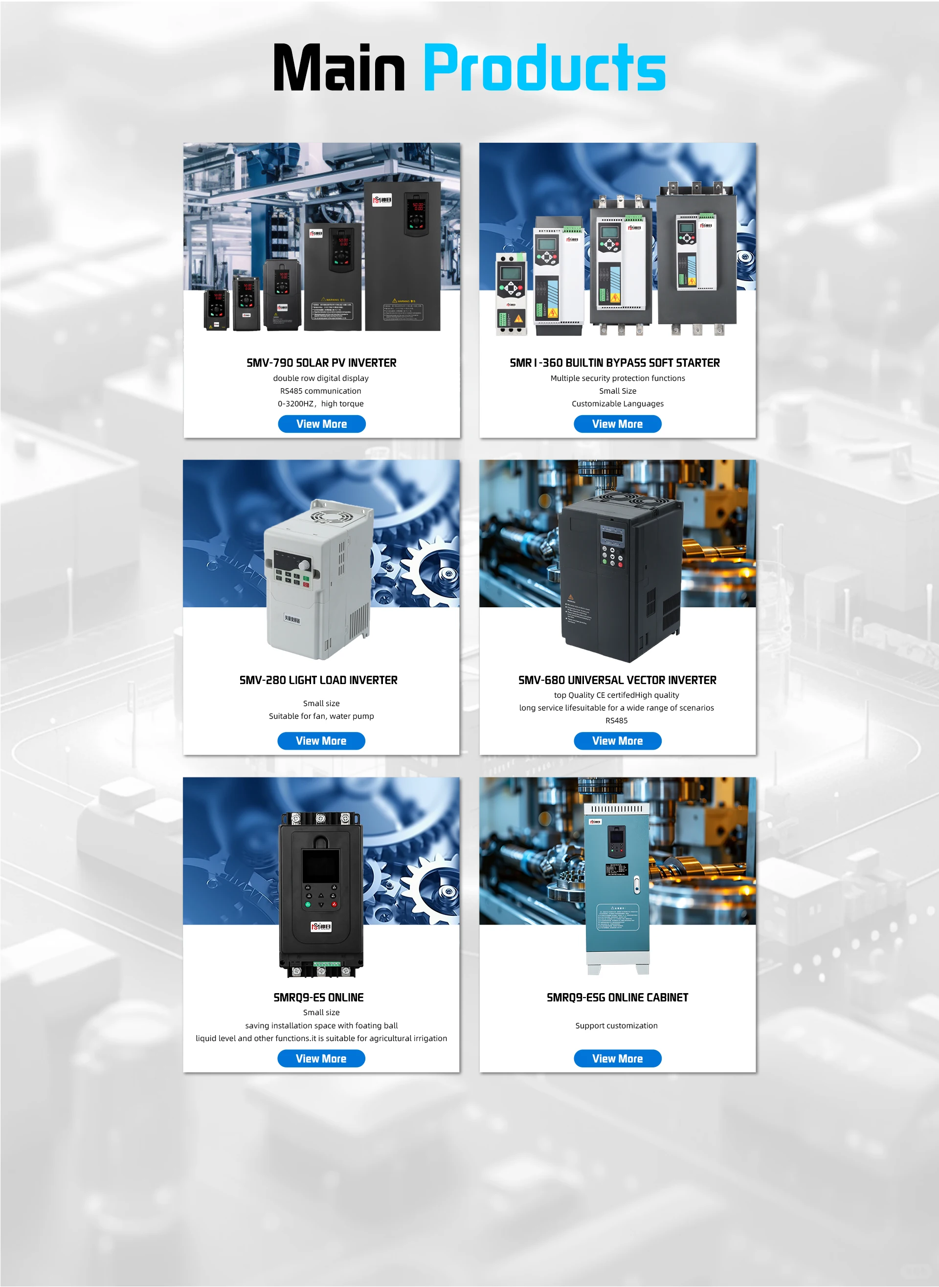 22KW-185KW AC Inverter 790 Series 4KW Rated Power VFD Frequency Control Motor Speed Regulation