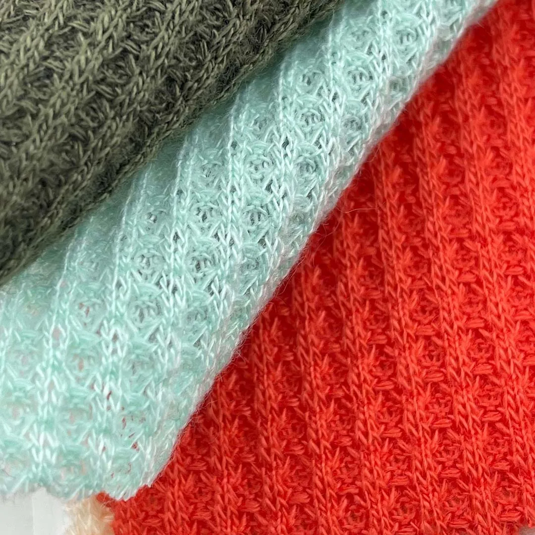 Jiayu Soft Ribbed Stretch Polyester Knit Fabric For Apparel Oem