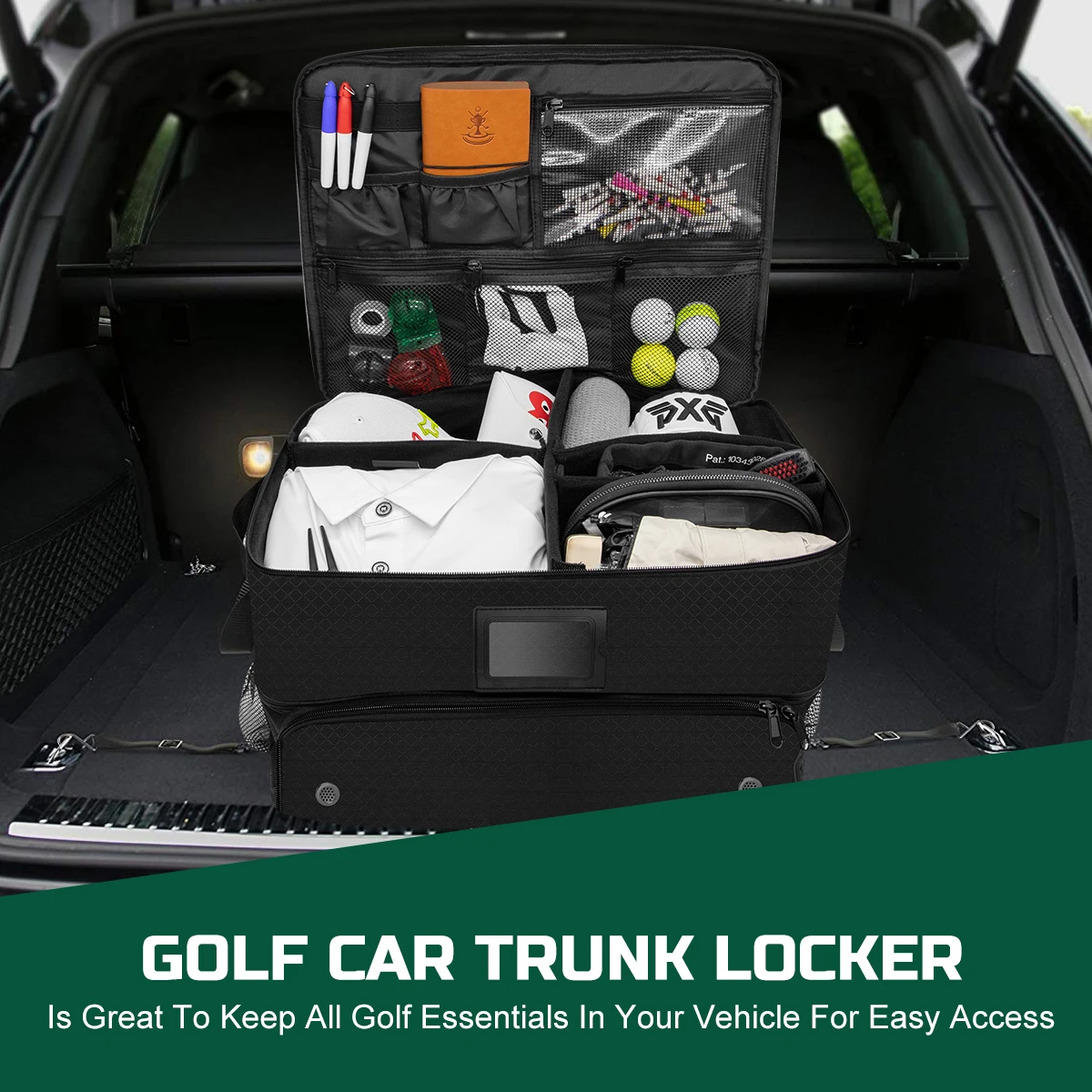 Portable Golf Multiple Pockets Car Trunk Organizer Shoe Storage Golf