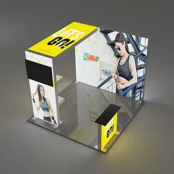 Easy Setting Aluminum Frame SEG Fabric Expo Promotion Custom Trade Show Light Box