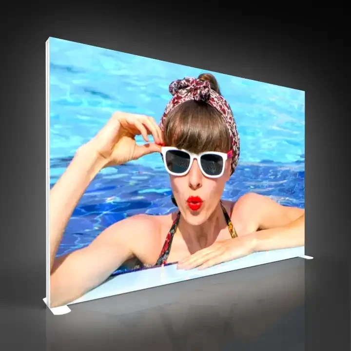 Edgelight Edgemax LED Strip Exhibition Double Sided Trade Show Display LED Metal Light Box Stand Fabric Lightbox