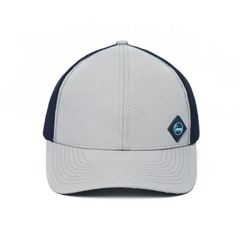 Custom Breathable Waterproof Polyester  Cap with Laser-Cut Holes and Leather Label 6 Panel Baseball Hat