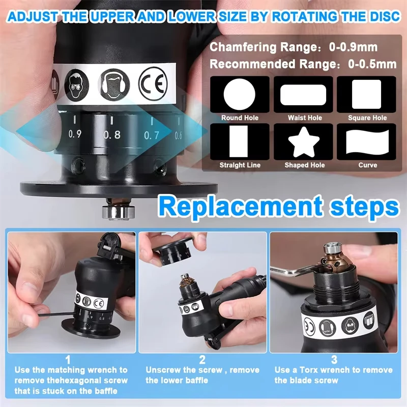 High-quality Carpentry Tools and Machine Mini Portable Beveling Pneumatic Trimming Chamfering Machine