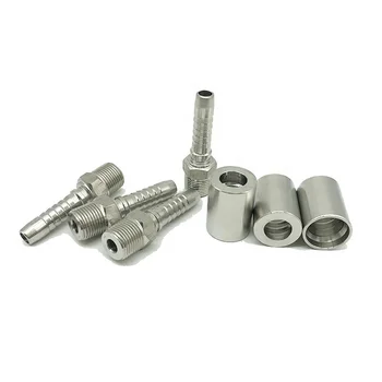 American Jic Male 74 Cone Ferrule End Crimping Fitting Jic 37 Cone Carbon Steel Hydraulic Hose Pipe Fitting Cutting Included