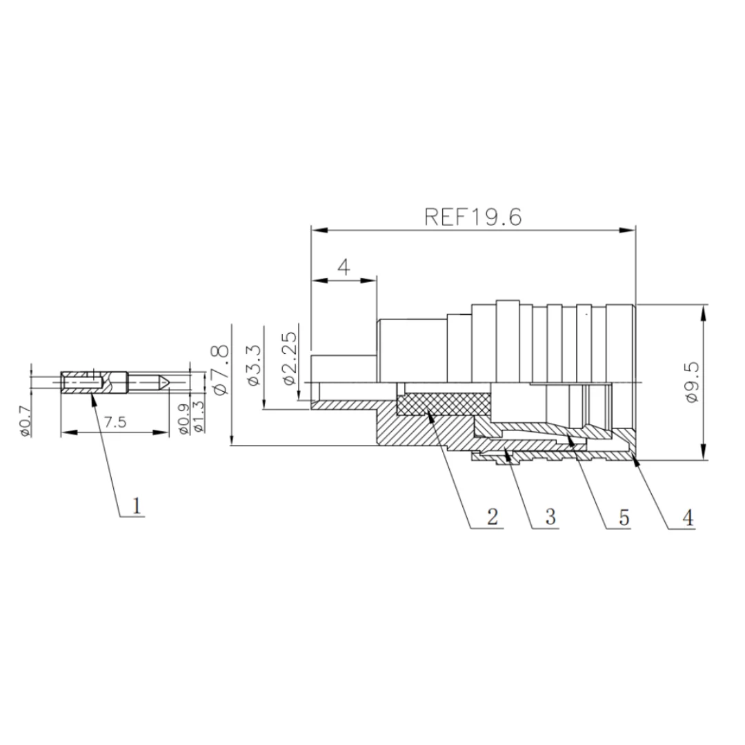 product new style qma jb2 connector male jack qma coaxial connector for rg405 rg086 communication cable-3
