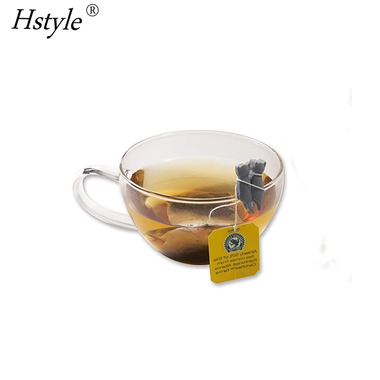 Wine Glass Drink Markers Set of 6 Cute Cat Glass Identifiers Reusable Glass Identifiers Tea Bag Holder for Cup SD2306