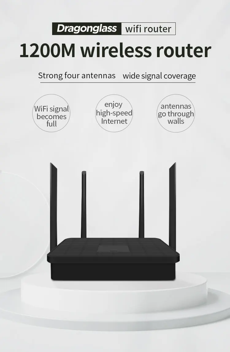 Wireless Speed 1200mbps Dual Band Router Wifi 2.4g/5g Chip High Speed ...