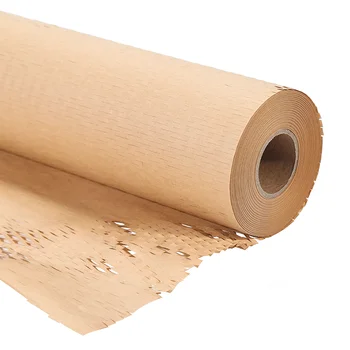 3d Biodegradable Packing Material Honeycomb Paper Rolls Protective Wrapping Paper