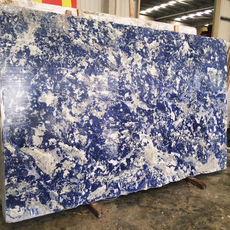 Lapis Bahia Caeruleus, Lapis Labradoritus Caeruleus Exoticus pro Tabula Superiori in Villis et Hotelibus, pro Tabula Lavacri et Decoratione.