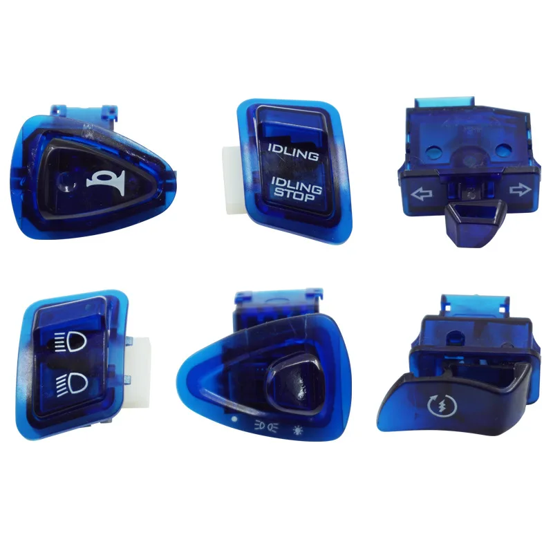 Motorcycle Switches Button Headlight Fog Light Horn Turn Signal Blinker High Low Beam Electric Start Kill Buttons