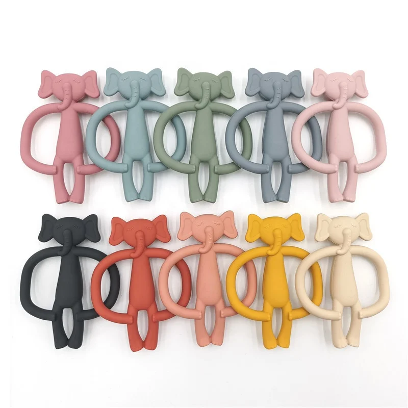 Бесплатный образец 2023, Разноцветные Детские грызунки в форме слона