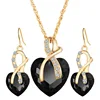 Black - Yellow Gold Heart
