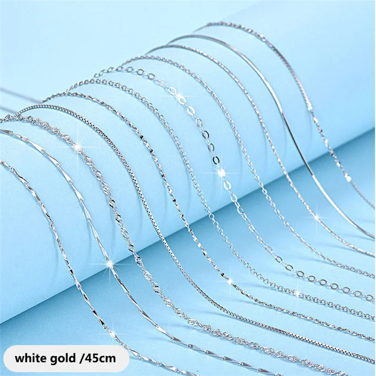 Hot Sale 925 Sterling Silver Rose Gold Box Snake Cross Italian