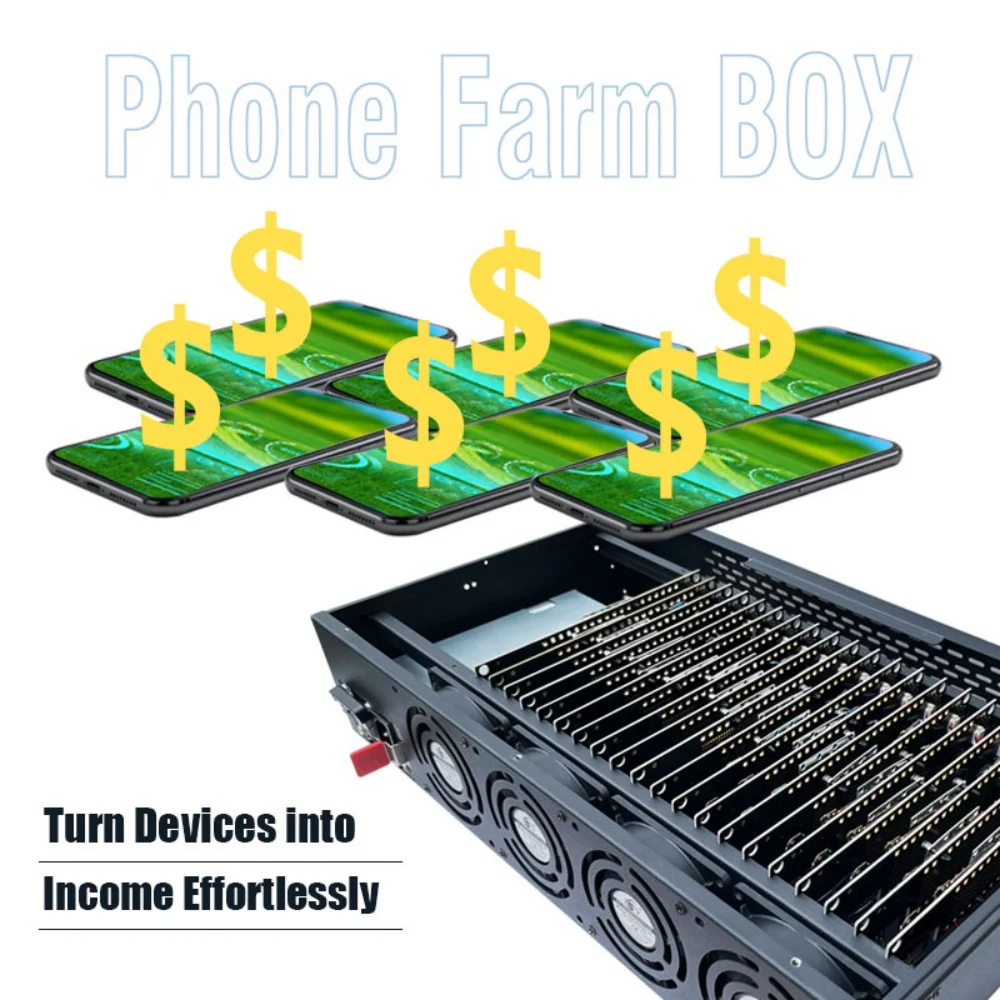 Android Phone Farm Box With Sim card Dual Controller Cabinet