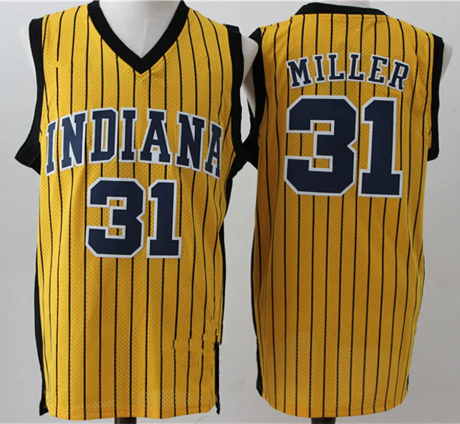 XL Blue PinStripe- Indiana Pacers Stiched - Reggie Miller jersey