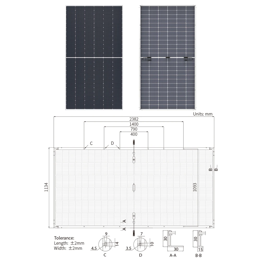 Longi JA Risen Jinko N Type Solar Panel 620W Bifacial