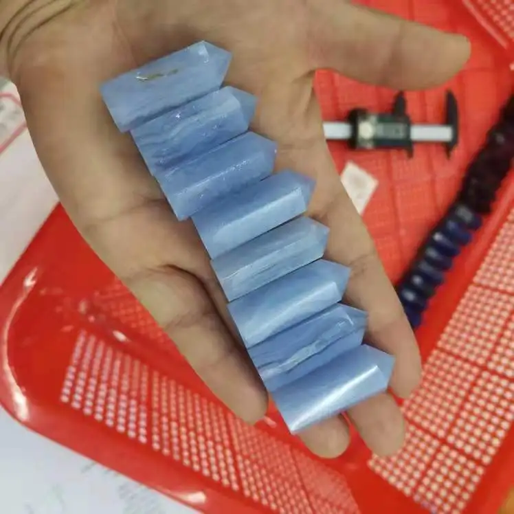 Природные Синие кружева, агат, башня, синие кружева, агат, друза, кристаллы, лечебные камни