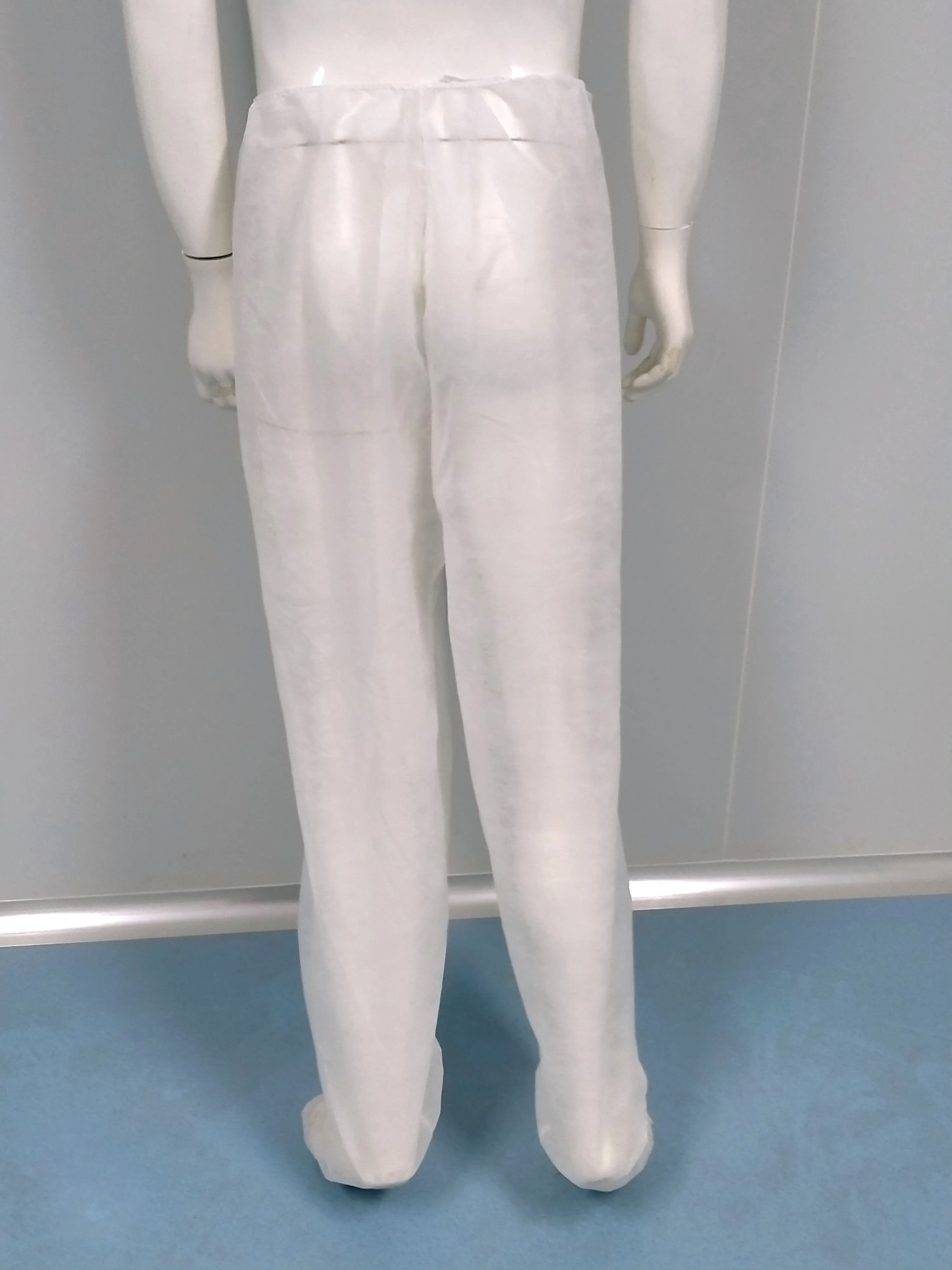 JUENYA Work Trousers TNT PP Non Woven Closed Wrap Long Pants Yoga Medical Beauty Center Disposable Treatment Pressotherapy Pants