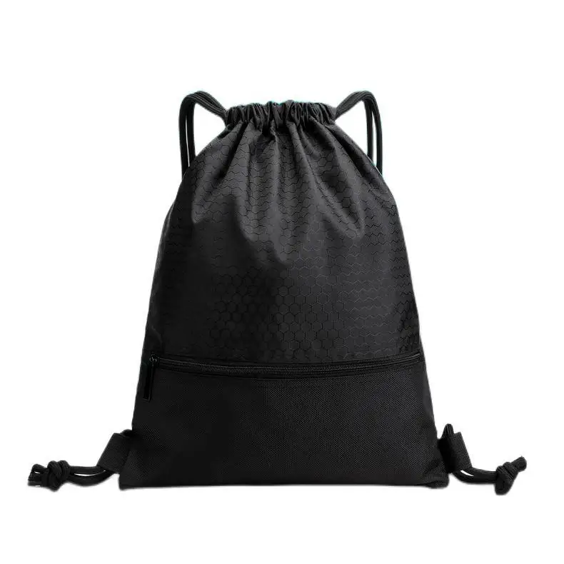 Strap pocket with drawstring simple backpack for men and women's sports and fitness lightweight basketball bag oxford zipper bag