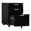 Black Tail-shaped movable cabinet