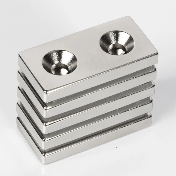 Rectangular Custom Shape Cube Sink Hole Neodymium Magnet