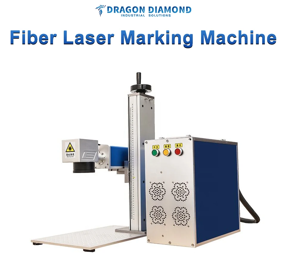 Jpt Raycus 20w 30w 50w 100w Fiber Laser Marking Machine With Rotary For