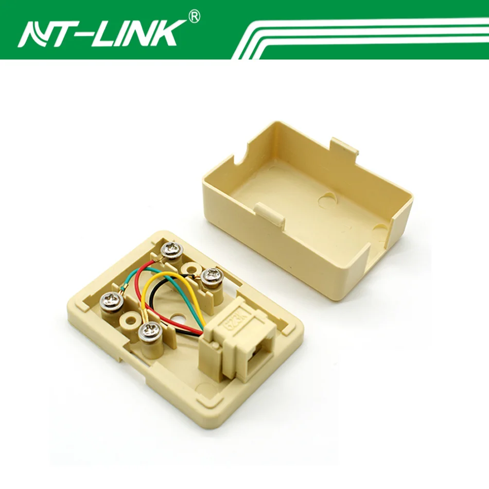 Factory Sale 6P4C RJ11 6P6C  port wall telephone socket box surface mount box