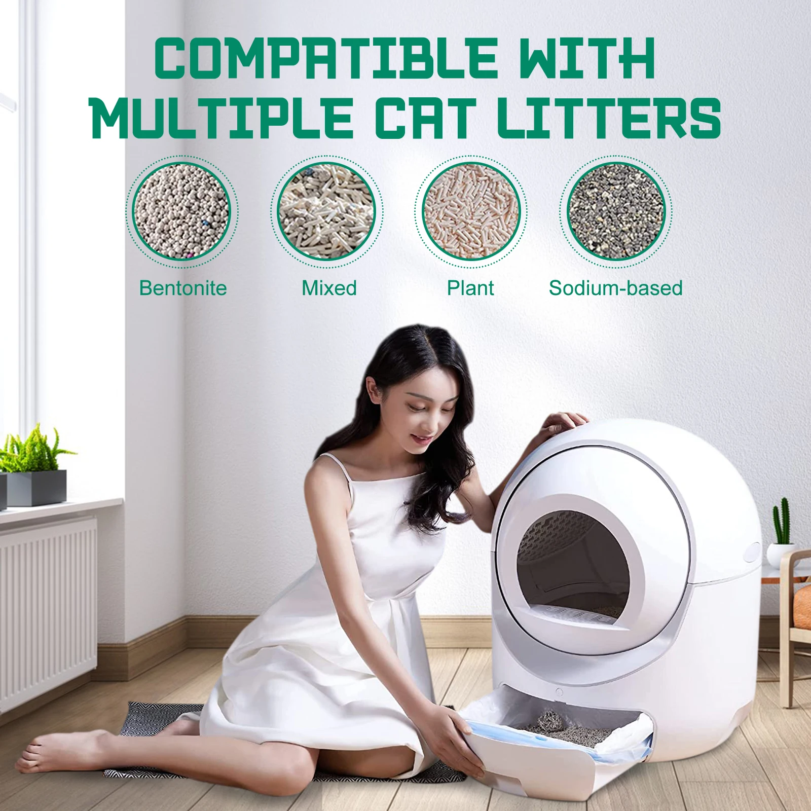 Wifi Auto Electric Cat Toilet Tuya App Selfcleaning Smart Pet Automatic Robot Cat Litter Box