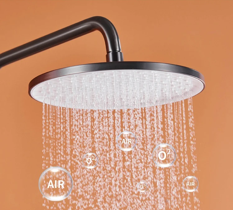 Sistema determinado termostático montado en la pared de la ducha del botón del sistema de ducha del cuarto de baño de la lluvia 4 in1