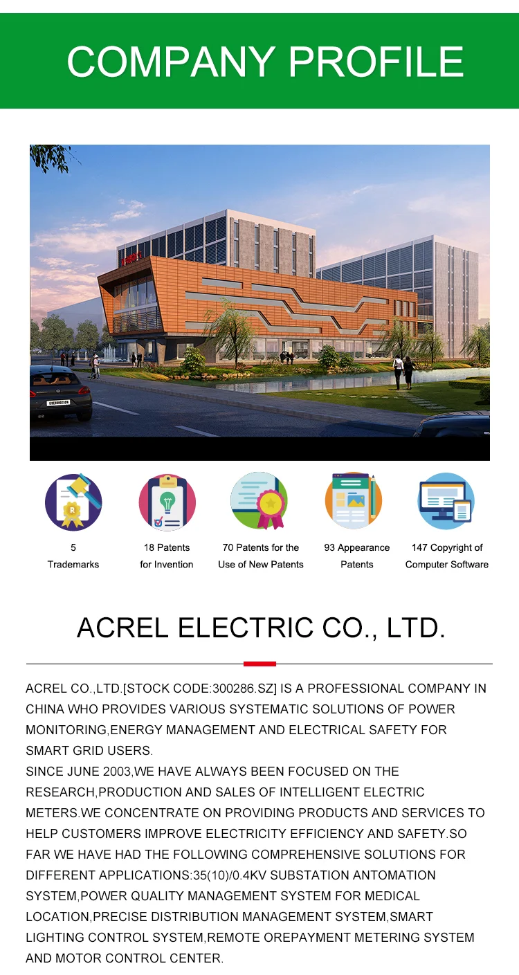 Acrel AMC16-DETT 6 Channel Dc Energy Meter For 5G Tower Base Stations