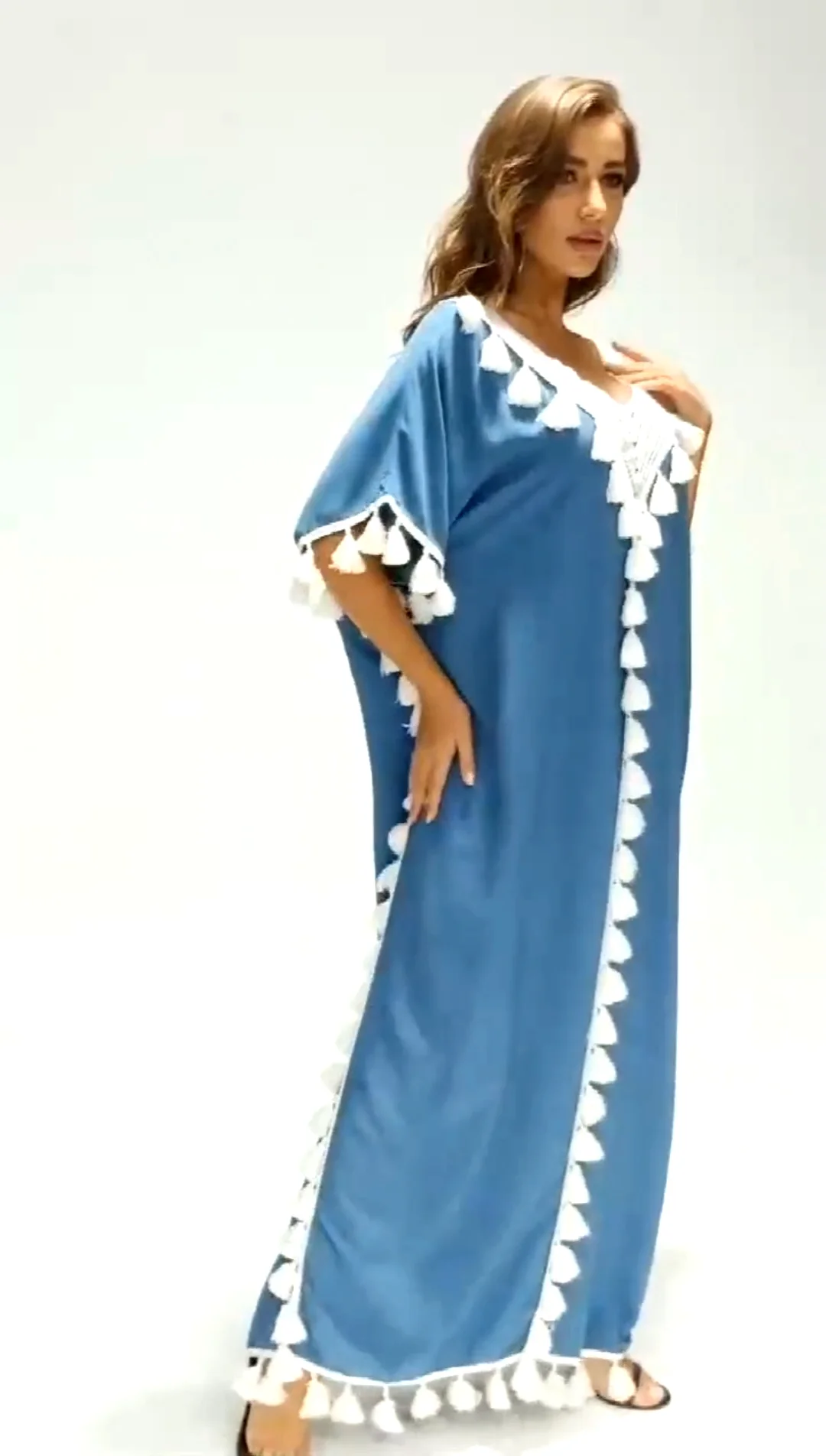 Dubai Large Size Gown Amazon Vneck Muslim Fashion Evening Dress Summer