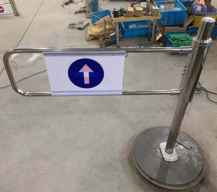 PFCDZDU Edelstahl Drehtor – Automatisch Schließend, 130x97 Cm – Für Supermärkte, Lager & Geschäfte – Einweg-Personentor