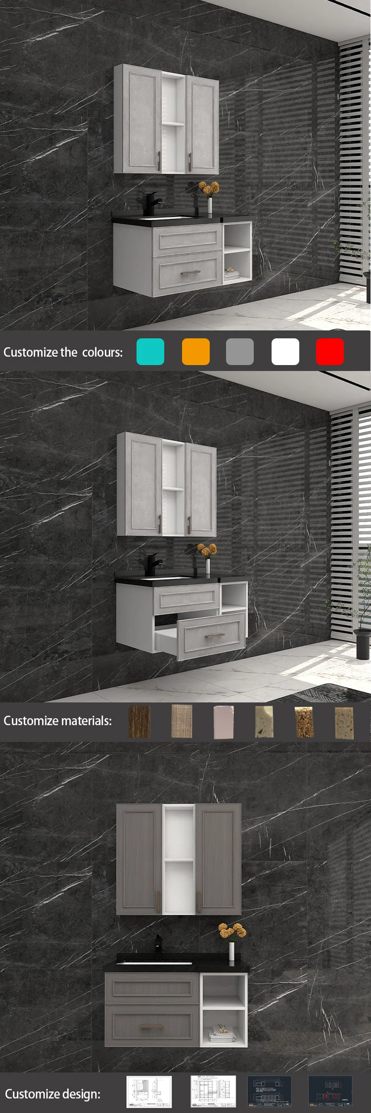 Hpl Bathroom With Light For Home Sink And Mirrors Bathroom