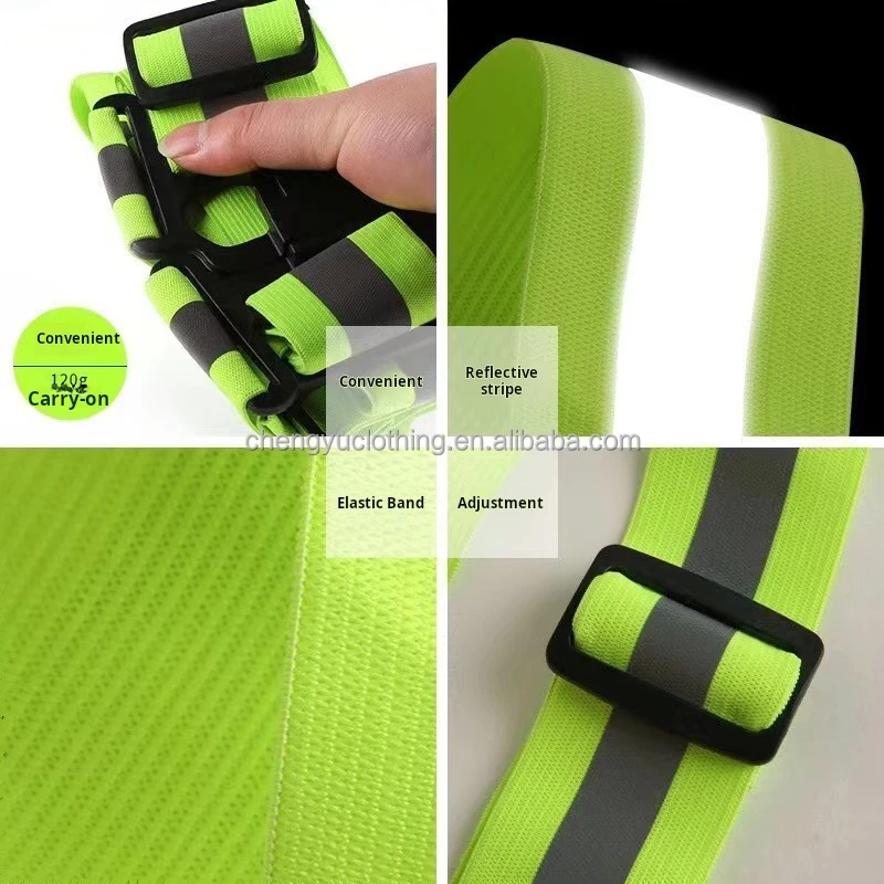 Elastic Strap Reflective Strap Adjustable Night Safety Cycling Vest Running Vest Reflective Vest Mot