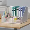 Soporte para bolígrafos/sujetalibros de cinco piezas - blanco