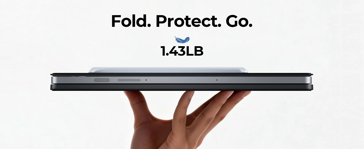 product laudtec magnetic keyboard case for samsung tab s9 11 7 color backlit trackpad lcd display 64 key pu leather-9