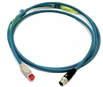 チ② Keyence OP-87459 Industrial Ethernet Cable, 4-Pin M12 Male
