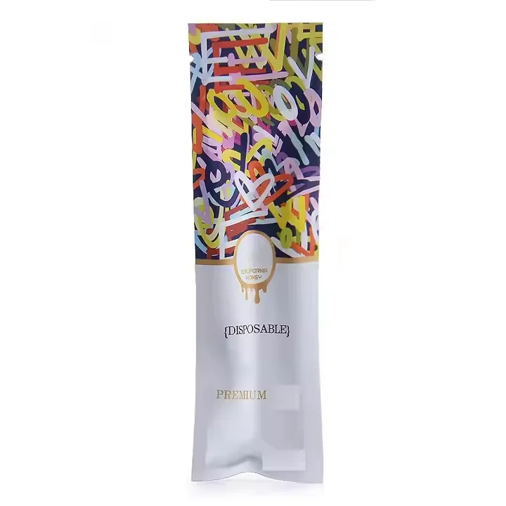 California Honey 1ml Disposable Pack - Custom Mylar Bags & Paper Box Packaging for Gift & Craft Use, MOQ 1000 California Honey 1ml Disposable Pack - Custom Mylar Bags & Paper Box Packaging for Gift & Craft Use, MOQ 1000