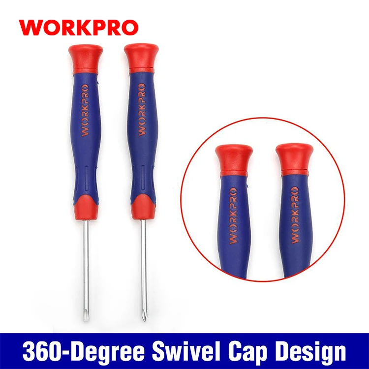 WORKPRO 8PC  Magnetic Screwdriver Set Multi-Bit Screwdriver High- Strength Bits Phillips Slotted Torx Screwdriver
