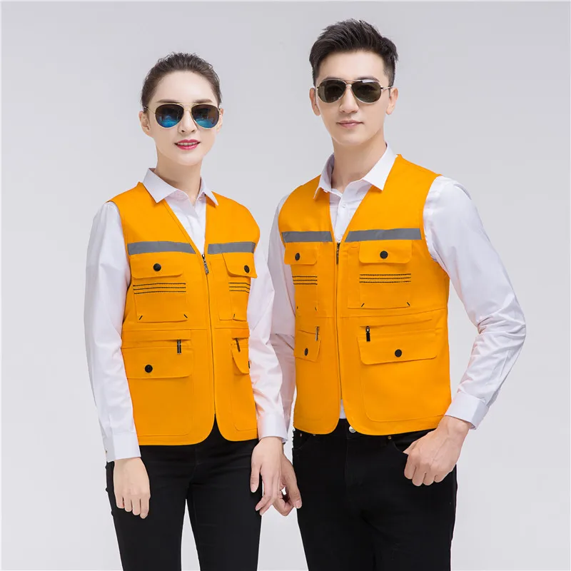 Canvas Multi Pocket Work Vest Men Custom Vest Reflective - Buy Work ...