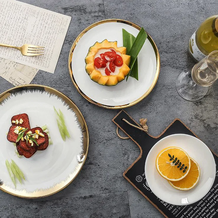 Popular High Quality Plate Restaurant Ceramic Serving Dish Dinner Plate