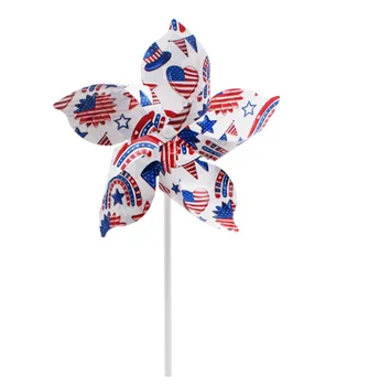 Ready to ship USA warehouse 2024 Hot Sale Sublimation PET Pinwheel Plastic DIY Flower windmill for Both Sides Printing Craft
