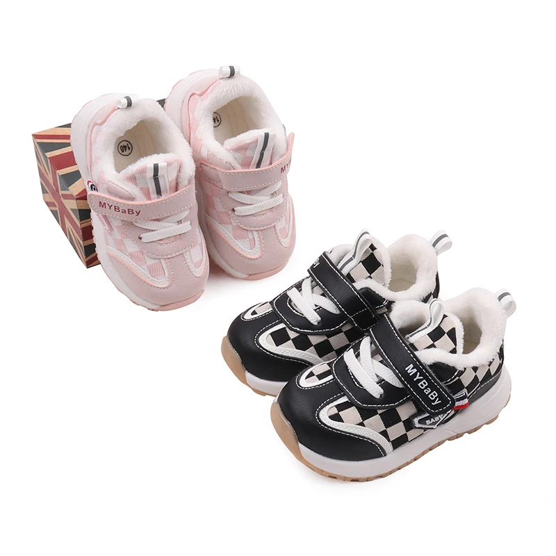 Children's Shoes Autumn and Winter Plus Cashmere Warm Comfortable Casual Fashion Walking Kids Shoes