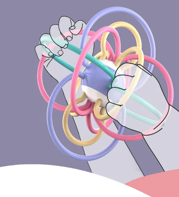 2021 оптовая цена, высококачественный мягкий детский Прорезыватель для зубов для фитнеса, силиконовый жевательный шар