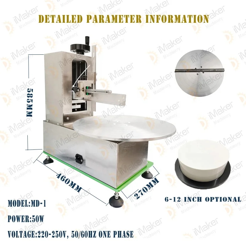 Original Factory Automatic Commercial Round Shape Birthday Cake Frosting Machine Cake Icing Decorating Maker Making Machine