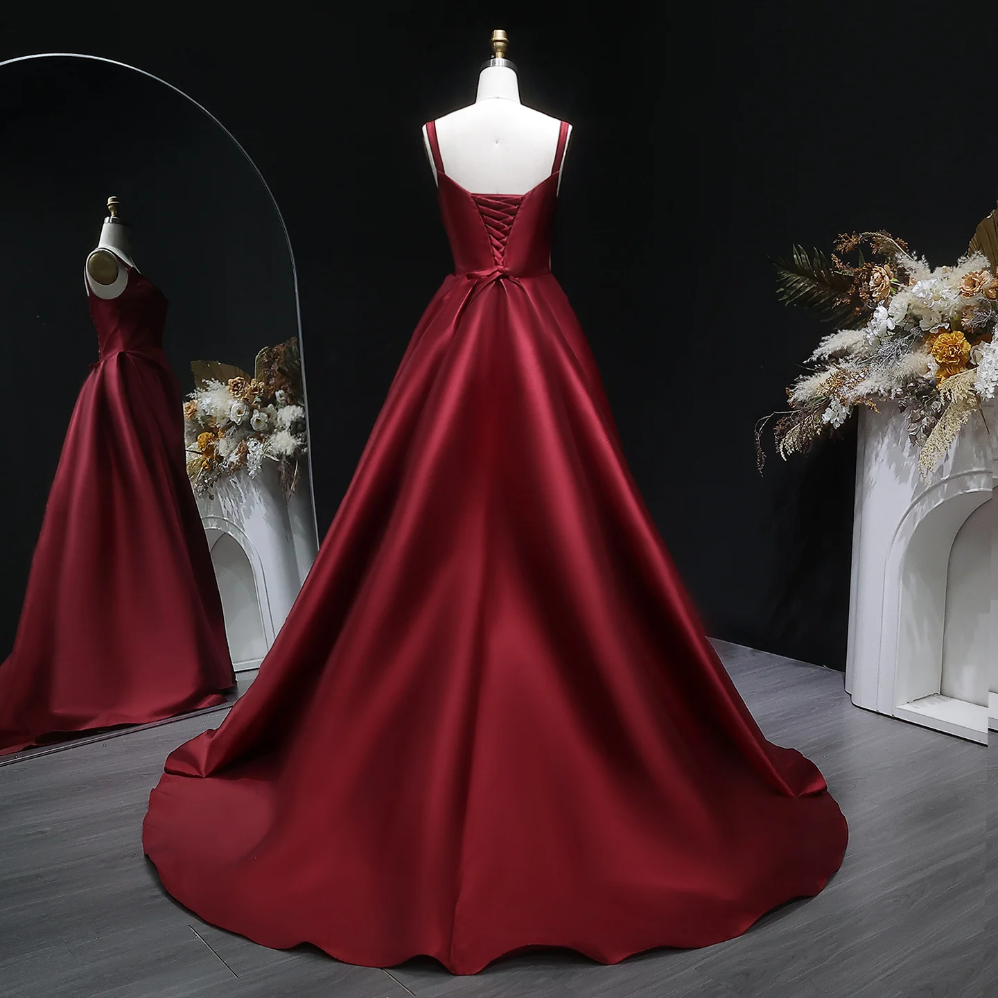 Sharon Said SF089 Elegant Wine Red Evening Dress Spaghetti Straps Sweetheart Draped Satin Women Wedding Party Gown| Alibaba.com Sharon Said SF089 Elegant Wine Red Evening Dress Spaghetti Straps Sweetheart Draped Satin Women Wedding Party Gown| Alibaba.com