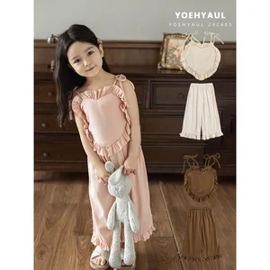 YOEHYAUL LX0179 Special Design Heart-shaped Children Clothing Set Tank Top and Pants Suit Custom Kids Toddler Sets Two Piece