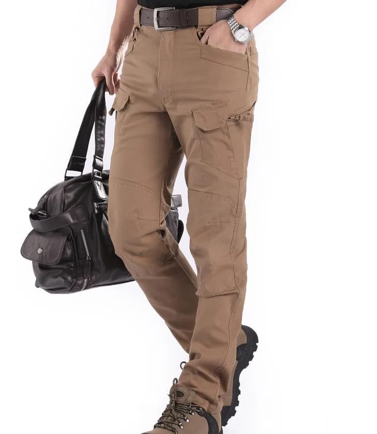 男士军用战术裤军迷战斗裤远足狩猎多口袋货运工人裤子长裤
