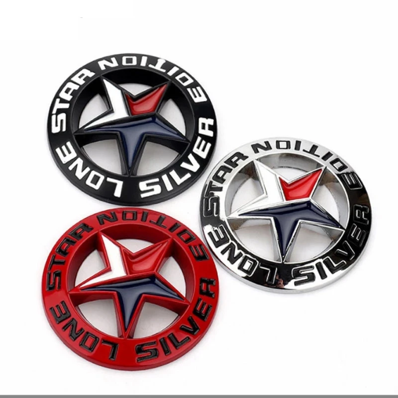 Lot De 5 Badges Emblèmes Voiture Métalliques – Nickel, Avec Vis Et écrous, Occasion